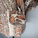 Catherine Malandrino Animal Print Button Down Long Sleeve Collared Blouse XS Photo 4