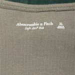 Abercrombie & Fitch Ribbed Notch-Neck thong Bodysuit long sleeve Olive Size XL Photo 2