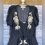 Saloni Leah Robe silk Dress w/Slip size 0 Black Photo 3