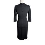 Vintage 60s Betty Barclay Pencil Dress S Black Wiggle Midi Zipper Union Made Photo 4