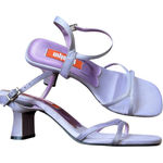 Unlisted Y2K Lavender Satin Strappy Heels 7.5 EUC Photo 0