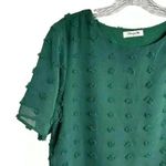 Blooming Jelly Women's Green Short Sleeve Blouse Size M Casual Top Photo 4