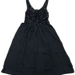 Anthropologie Built by Wendy Dress Womens X Small Black‎ Sequin Knit Midi Black Size XS Photo 0