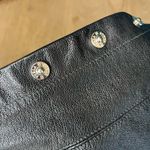 Furla  Hobo Black Pebbled Leather Frieze Snap Trim Medium Shoulder Bag Italy Photo 8