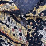 JM Collection Vintage  Button Front Shirt XL Black Brown Animal‎ Print Mob Wife Photo 3