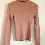 EXPRESS Brown Ribbed Turtleneck Sweater US Small Photo 0