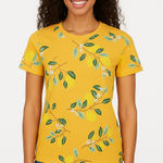 Denim & Co. Women’s Lemon Print Short Sleeve T Photo 0
