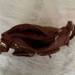 Brown Leather Shoulder Bag with Slouchy Design and Gold Hardware Photo 6