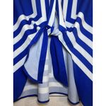 Commense Womens Oversized Long Sleeves Royal Blue TOP Blouse Size Small Photo 5