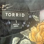 Torrid Floral Lace Black Top Photo 3