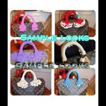 Handmade Blue crochet Handle Cover for Handbags Photo 5