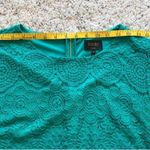 Laundry by Shelli Segal 🆕 Shelli Segal scalloped lace short sleeve scoop neck teal mini dress Photo 5