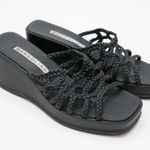 Bandolino Vintage 90s Braided Platform Wedge Sandals Photo 2