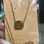 Kate Spade   Gold Necklace with Amber Tortoise Pendant Photo 0