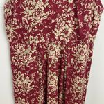 Woolrich  Maxi Dress M‎ Floral Maroon Beige Sleeveless Cotton Blend Long Photo 11