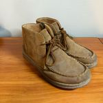 Born Analia Lace Up Suede Leather Boots Side Zip Chukka Distressed Brown Tan W8 Size 8 Photo 2