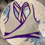 Fabletics NWT Purple and Yellow Women's Wrap Sports Bra XS Photo 0