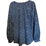 CAbi 5336 Womens Te Amo Blouse Extra Large Love Print Navy Blue Long Sleeve Top Photo 5