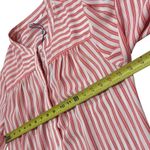 Popsugar NEW  Red and White Candy Striper Long Sleeve Blouse Top Size M Photo 7
