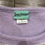 Women's Sara Morgan For Haband Size L‎ Short Sleeve Purple Embroidered Sweater Size L Photo 3