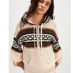 Free People  Cardiff Waffle Knit Hoodie Pullover Top Size Medium Photo 9