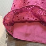 J.Crew Puff Sleeve Eyelet Popover Top Button Ruffle Embroidered Pink Camisole Photo 5