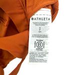 Athleta  Size Small Front Zip‎ Closure Sports Bra Orange Racer Back with Keyhole Photo 3