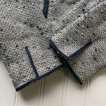 Magaschoni Tweed Blazer Jacket Navy Blue White Size 0 XS Italy Vintage formal Photo 2