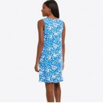 Draper James  Blue White Floral Scoop Neck Ruffle Bottom Dress S/M Photo 1