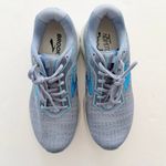 Brooks Ghost 12 Grey Blue Teal Size 8.5 Knit Run Gym Walk Comfort Worn 1X Photo 2