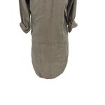 James Perse  Linen Drawstring Shirt Dress Greystone Sage Green Size‎ 3 / US Large Photo 12