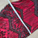 Vintage Beaded Maxi Mermaid Formal Dress whimsigoth y2k Black Red Dress Med Photo 8