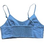 House of Harlow 1960 Denim Bralette Rhinestone Crop Top Size Large Festival y2k Blue Photo 1
