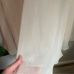 Vintage Cream Satin Flowy Ballerina Maxi Skirt Medium Coquette Feminine Cottage Pink Photo 3