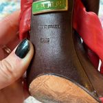 L.A.M.B. Tamika Red and Brown Strappy Leather Heels Photo 6