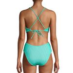 No Boundaries  Blue One Piece Monokini Swimwear with Adjustable Straps And Lacing Photo 5
