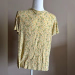 Dip size medium floral yellow pajama shirt Photo 2