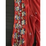 Fig and Flower Floral Embroidered Button Up Shirt 2X Orange Fall L/S Holiday Size undefined Photo 6