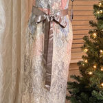 Adrianna Papell  Matelassé Column Gown Blush Multicolor Metallic Size 6 NWT Photo 0