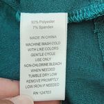 Rebecca Malone Teal Floral Jacquard ¾ Sleeve Jersey Knit Cardigan Size SP Photo 5