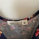 Wanderlux Dress Floral Print Sleeveless Casual Navy Blue Blue Size M Photo 2