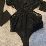 Black Cut Out Bodysuit Size M Photo 7