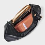 A New Day Metal Handle Crescent Handbag NEW Black & Gold Photo 3