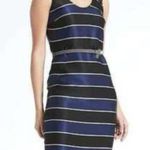 Banana Republic  Blue and Black Sheath Midi Dress (752) Photo 0