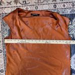 Ellen Tracy  100% Silk Cap Sleeveless Cowl Neck Blouse Tank Top Orange Size 8 Photo 8