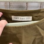 Two Days Off 100% Linen Suki Sheath Dress Pockets Moss Green Lagenlook Medium Photo 1