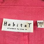 Habitat Top Women's Small Pink Long Sleeve Button Front Blouse Lagenlook Relaxed Photo 4