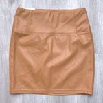 Tinseltown Tan Leather Mini Skirt L Photo 0