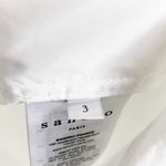 Sandro White Mock Turtle Neck Long Sleeve Lace Blouse Photo 3