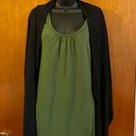 Delirious Black & Green Long Sleeve Dress with Attached Over Sweater Photo 3